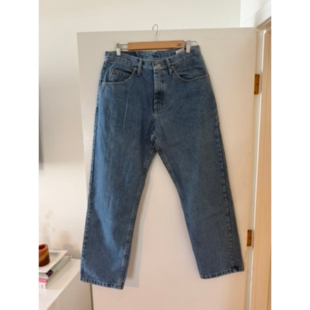 Vintage Wrangler Jeans Men’s High Rise Straight Leg Classic Blue Denim 90s ✨